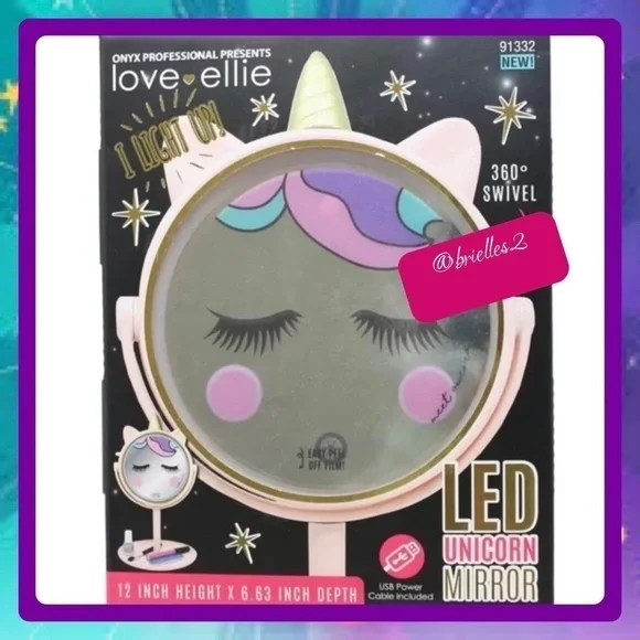 Last One! 🌸 New Love Ellie LED Lighted Unicorn Mirror Pink - Picture 1 of 9
